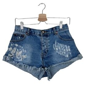 One Teaspoon Bandits Denim Cutoff Shorts Size 29